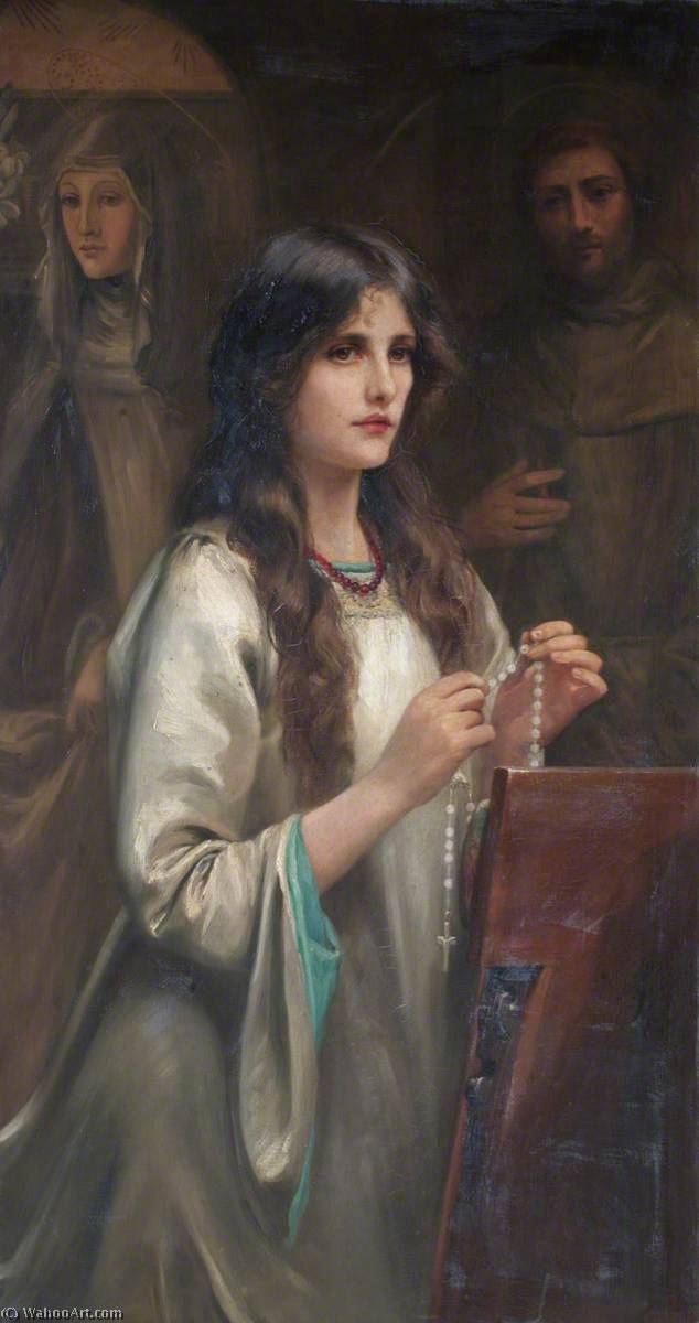 顺序 油畫 The Rosary, 1920 通过 Beatrice Offor (1864-1920, United Kingdom) | ArtsDot.com