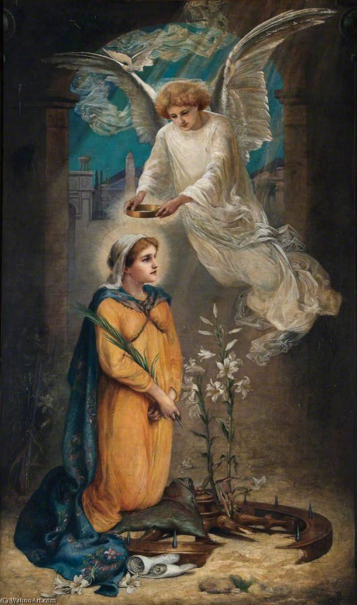 Buy Museum Art Reproductions Angel and Saint, 1917 by Beatrice Offor (1864-1920, United Kingdom) | ArtsDot.com