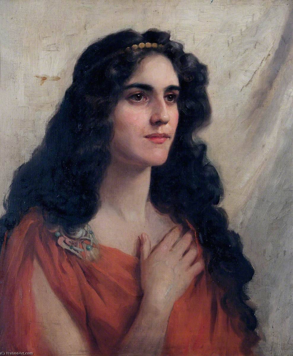 Buy Museum Art Reproductions Portrait of an Unknown Woman in Red, 1917 by Beatrice Offor (1864-1920, United Kingdom) | ArtsDot.com