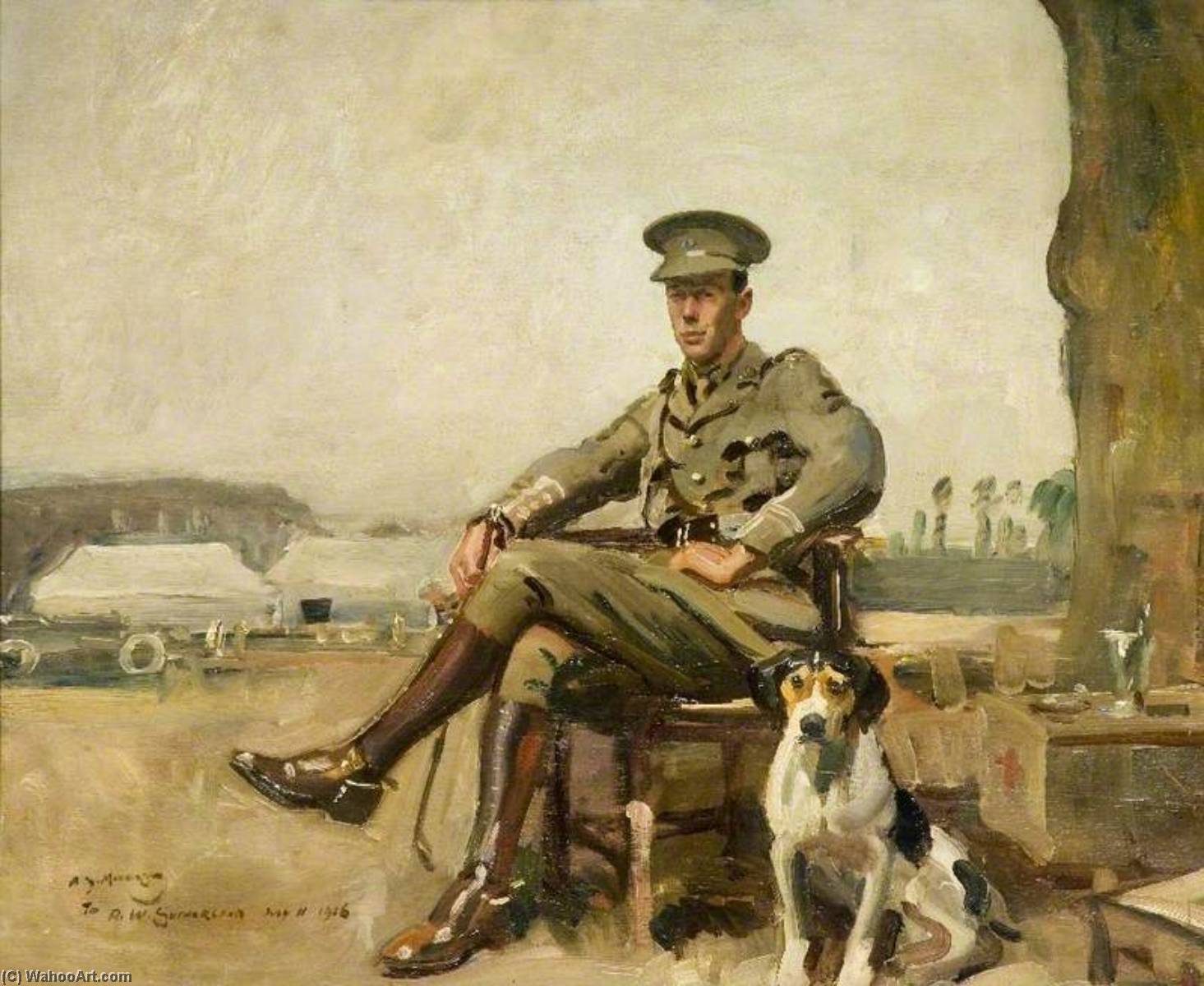 R. W. Sutherland, Cavalry Officer, 1916 by Alfred James Munnings Alfred James Munnings | ArtsDot.com
