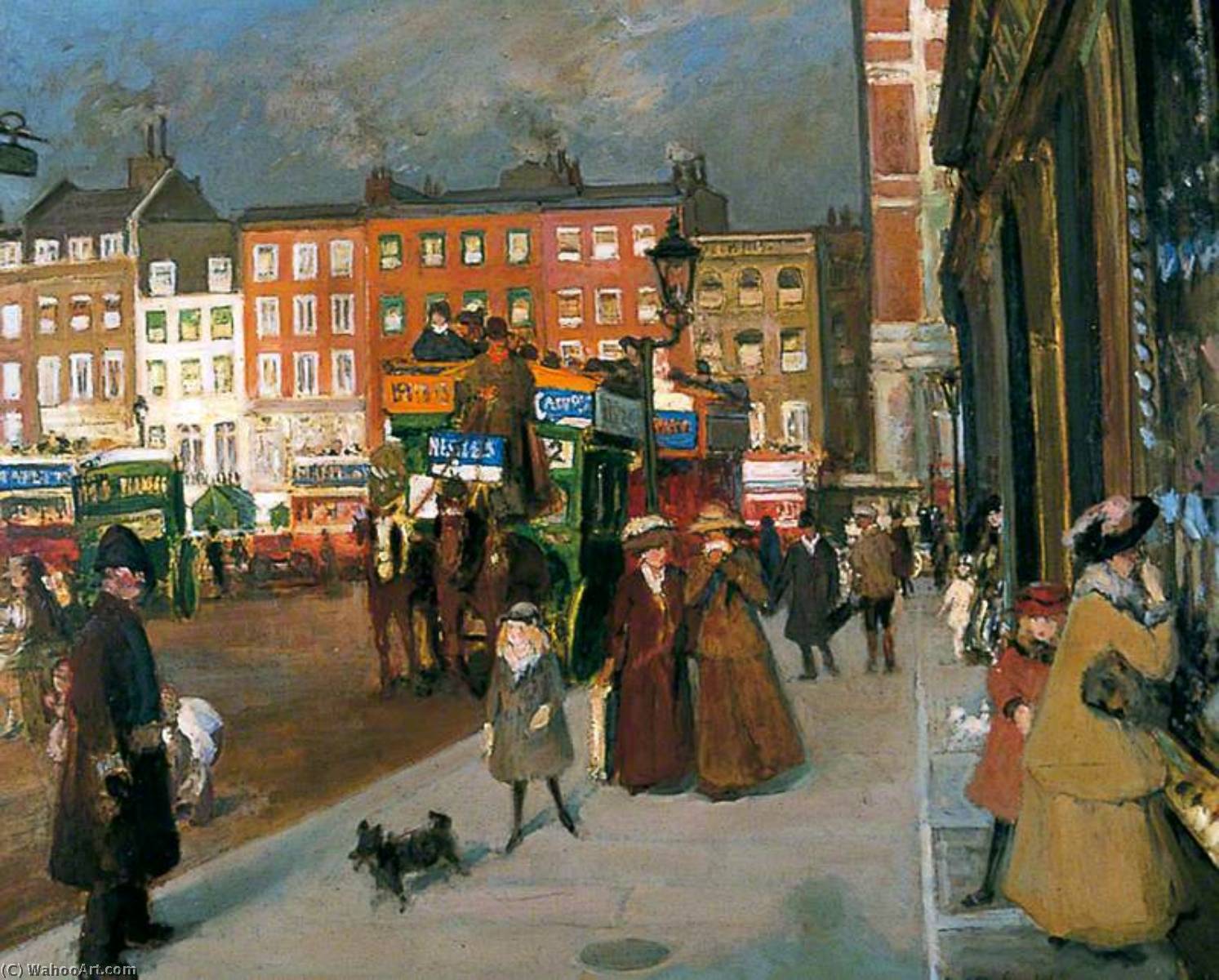 Buy Museum Art Reproductions Knightsbridge from Sloane Street, London (Fine December Morning), 1913 by Jacques-Emile Blanche (1861-1942, France) | ArtsDot.com
