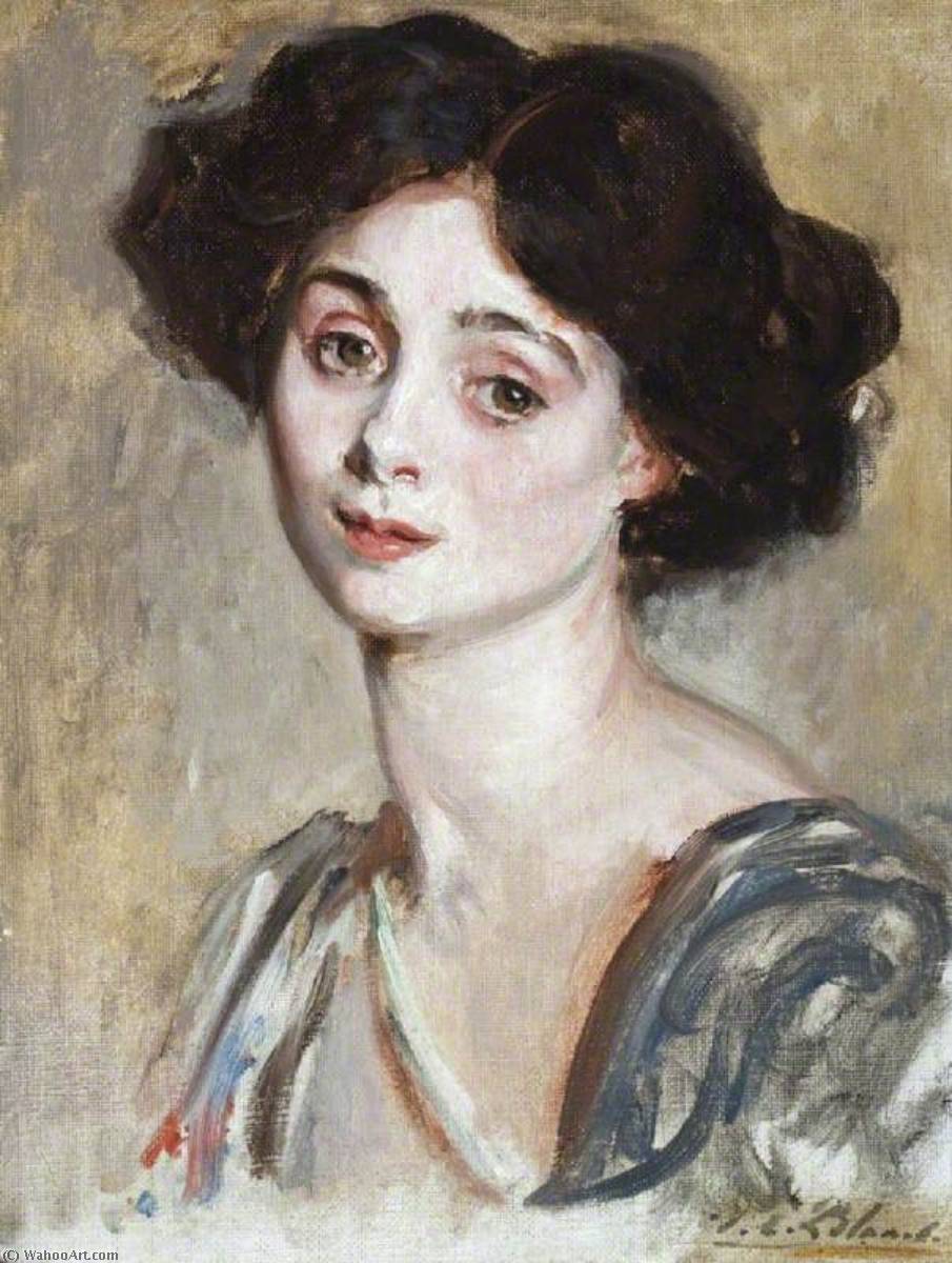 Order Paintings Reproductions Lady Marjorie Manners (1883–1946), 1909 by Jacques-Emile Blanche (1861-1942, France) | ArtsDot.com