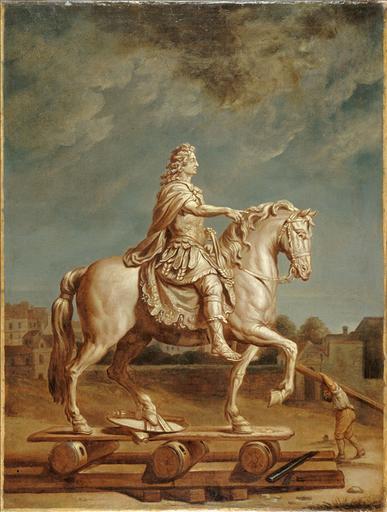 順序 絵画のコピー ルイ・ル・グランド(アクチュア・プレイス・ヴァンドーム)・デ・ラ・像・ドゥ・ルイス・XIV・デ・ジラードン バイ René Antoine Houasse (1645-1710, France) | ArtsDot.com