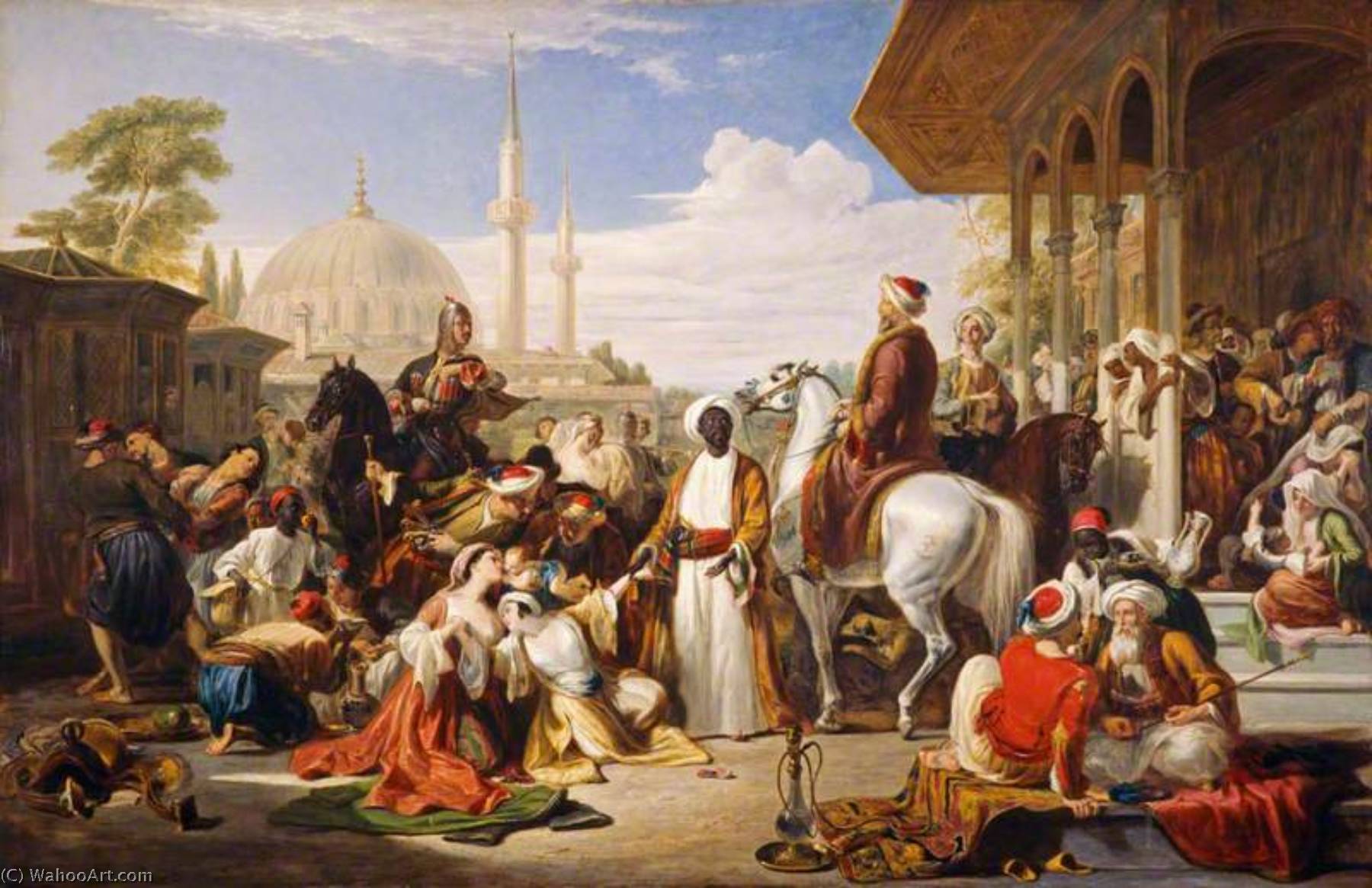 Buy Museum Art Reproductions The Slave Market, Constantinople, 1838 by William Allan | ArtsDot.com