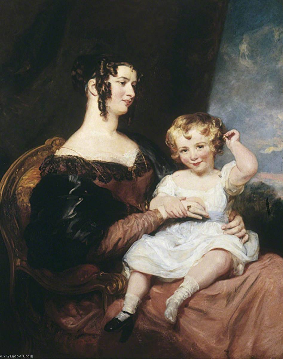 Order Paintings Reproductions Mrs John Marshall, MP, 1838 by Margaret Sarah Carpenter (1793-1872) | ArtsDot.com