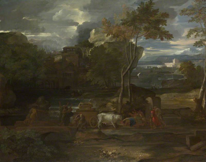 Order Paintings Reproductions The Return of the Ark, 1659 by Sébastien Bourdon (1616-1671, France) | ArtsDot.com
