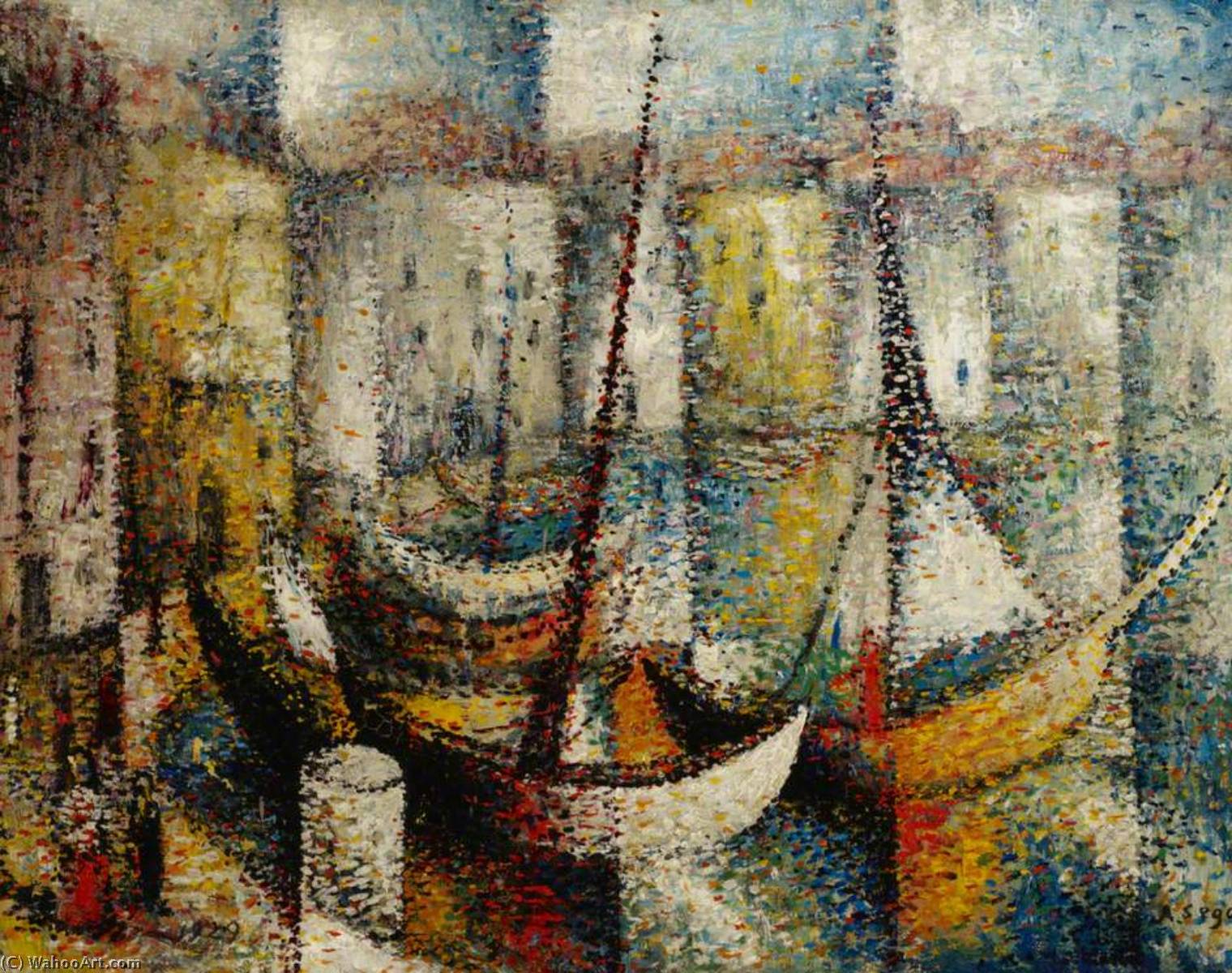 順序 手描き油絵 Hafen、La Ciotat。, 1929 バイ Arthur Segal (1875-1944) | ArtsDot.com