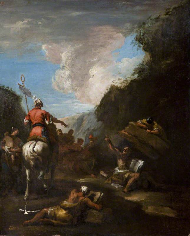 Buy Museum Art Reproductions Archimedes and Hiero at the Siege of Syracuse by Sebastiano Ricci (1659-1734, Italy) | ArtsDot.com