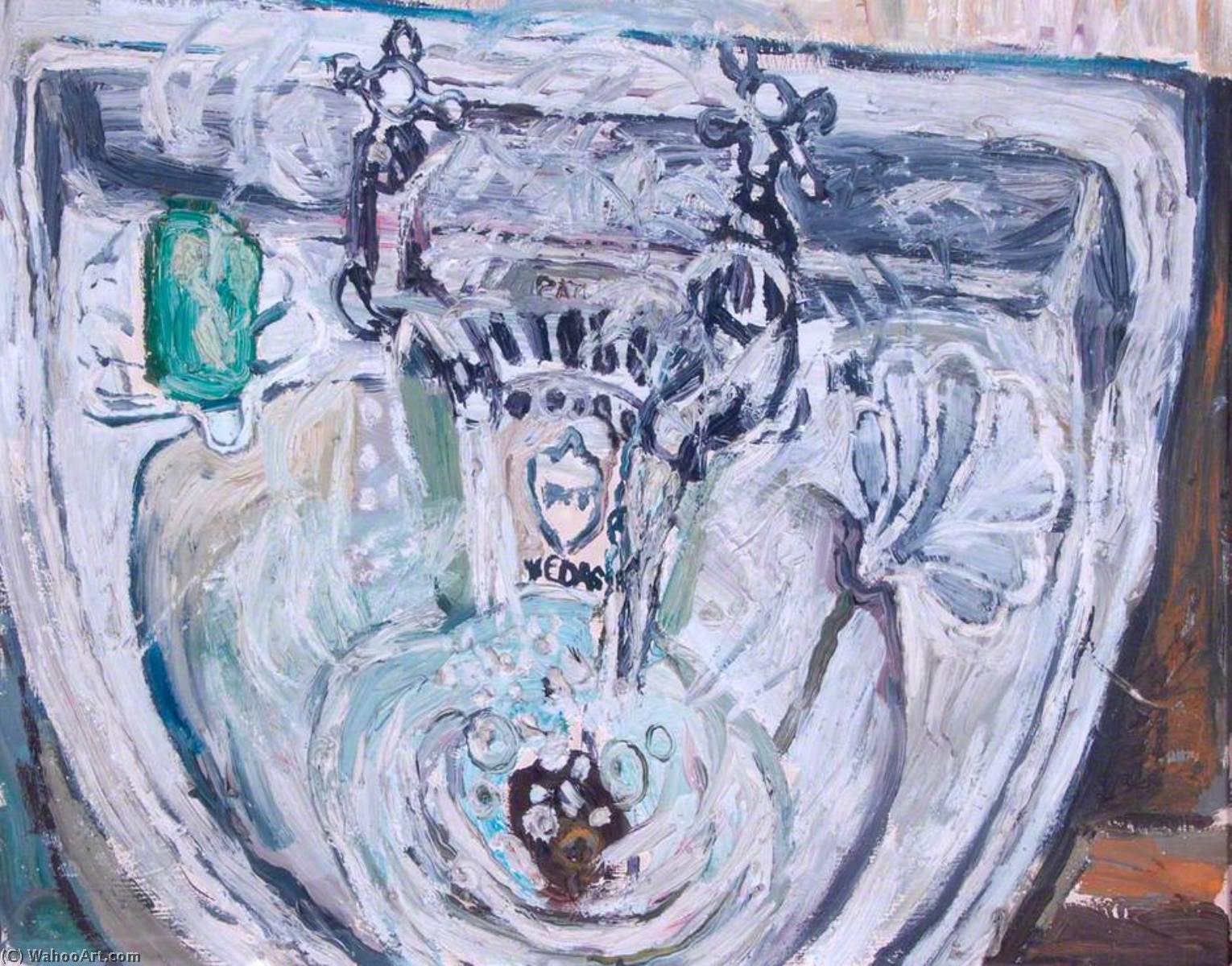 顺序 油畫 盆地有绿色肥皂。 通过 John Randall Bratby (灵感来自) (1928-1992, United Kingdom) | ArtsDot.com