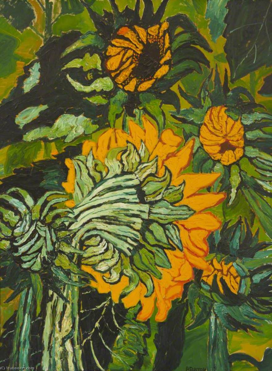 Buy Museum Art Reproductions Sunflowers by John Randall Bratby (Inspired By) (1928-1992, United Kingdom) | ArtsDot.com