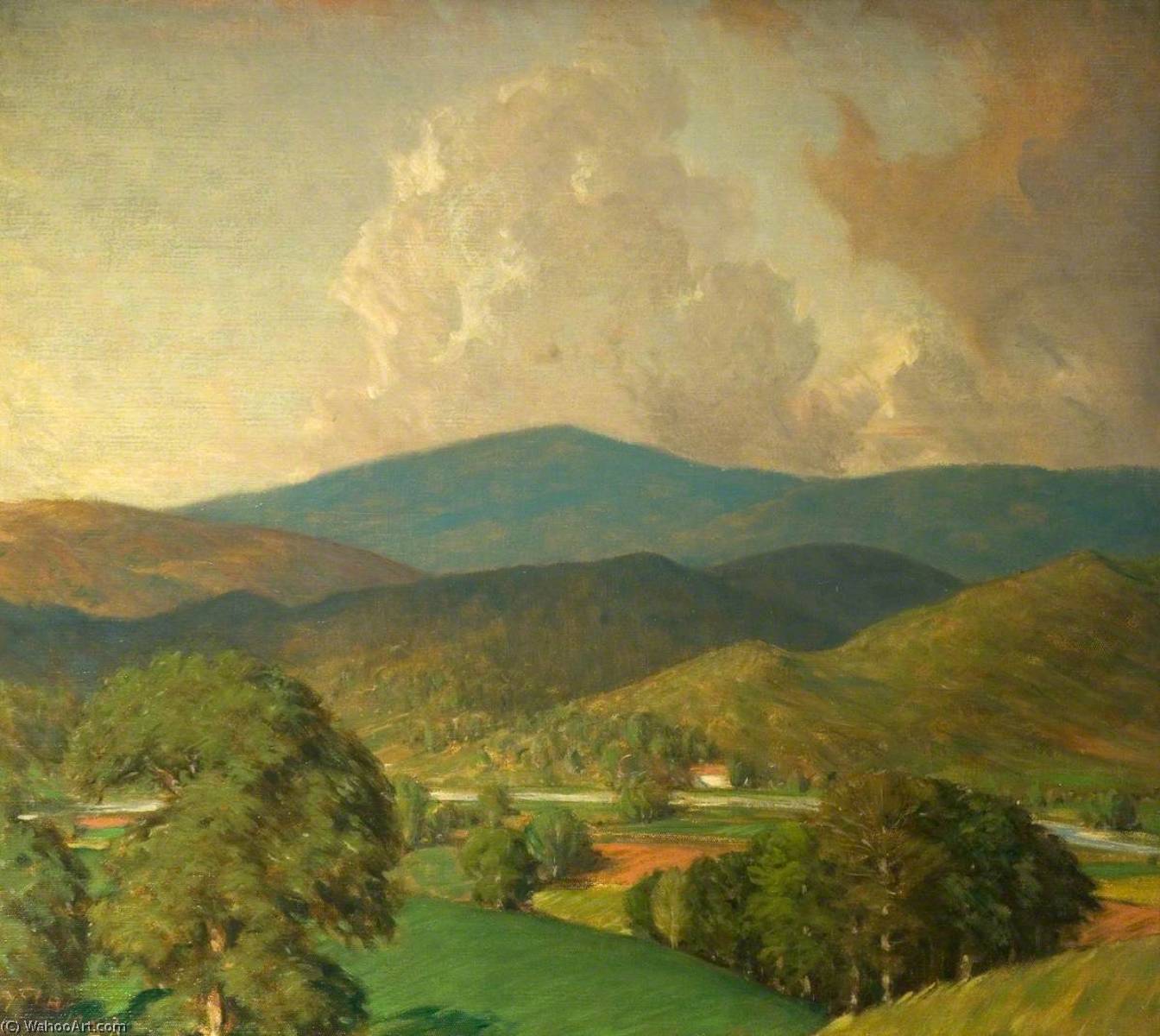 Order Oil Painting Replica The Eden, near Lazonby, 1926 by Charles John Holmes (1868-1936) | ArtsDot.com