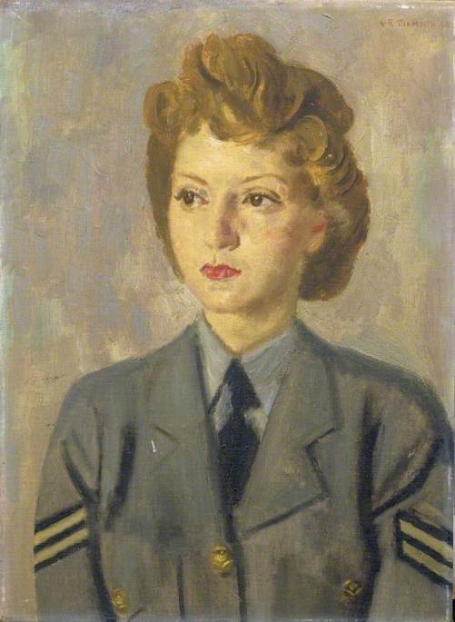 Order Art Reproductions Corporal Lilian Levy, Women`s Auxiliary Air Force, 1943 by Alfred Reginald Thomson (Inspired By) (1894-1979, India) | ArtsDot.com