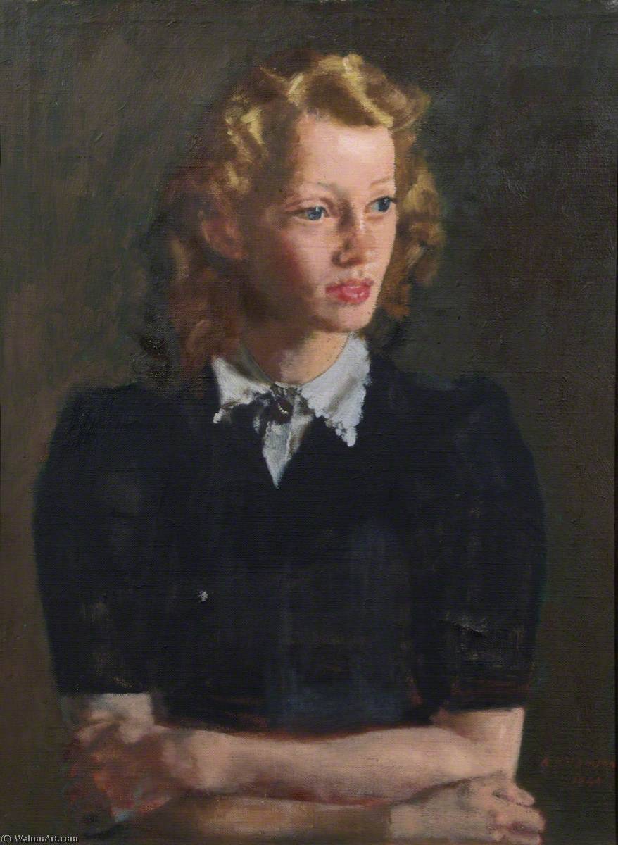 Order Oil Painting Replica Pat Dainton, 1945 by Alfred Reginald Thomson (Inspired By) (1894-1979, India) | ArtsDot.com