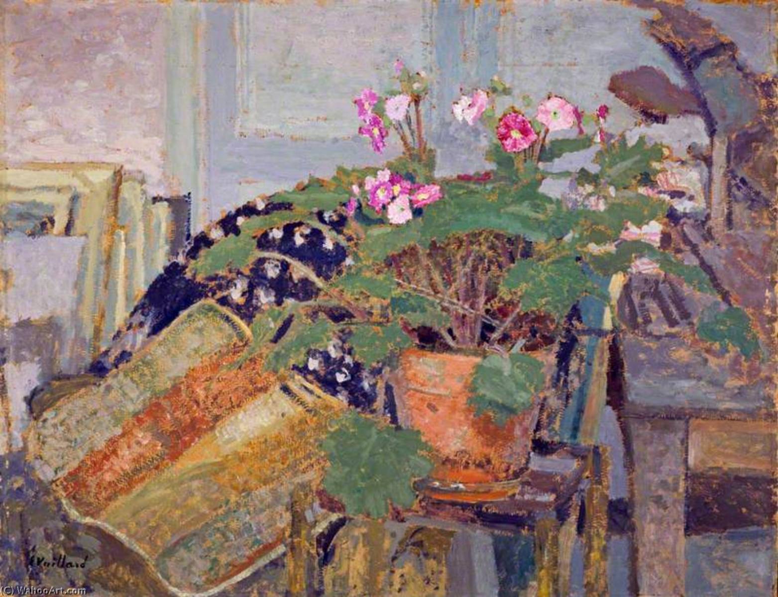Order Art Reproductions Le pot de fleurs (Pot of Flowers), 1901 by Jean Edouard Vuillard (1868-1940, France) | ArtsDot.com
