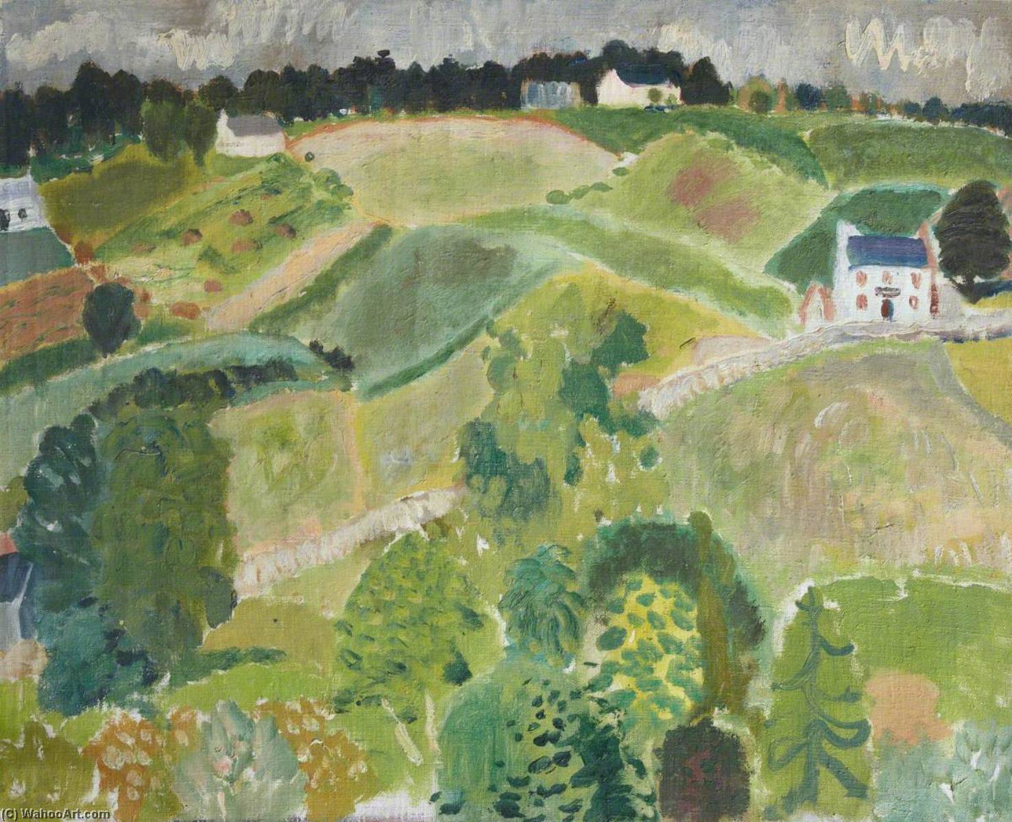 Landscape with Cottages, Fields and Mixed Trees by William George Gillies William George Gillies | ArtsDot.com