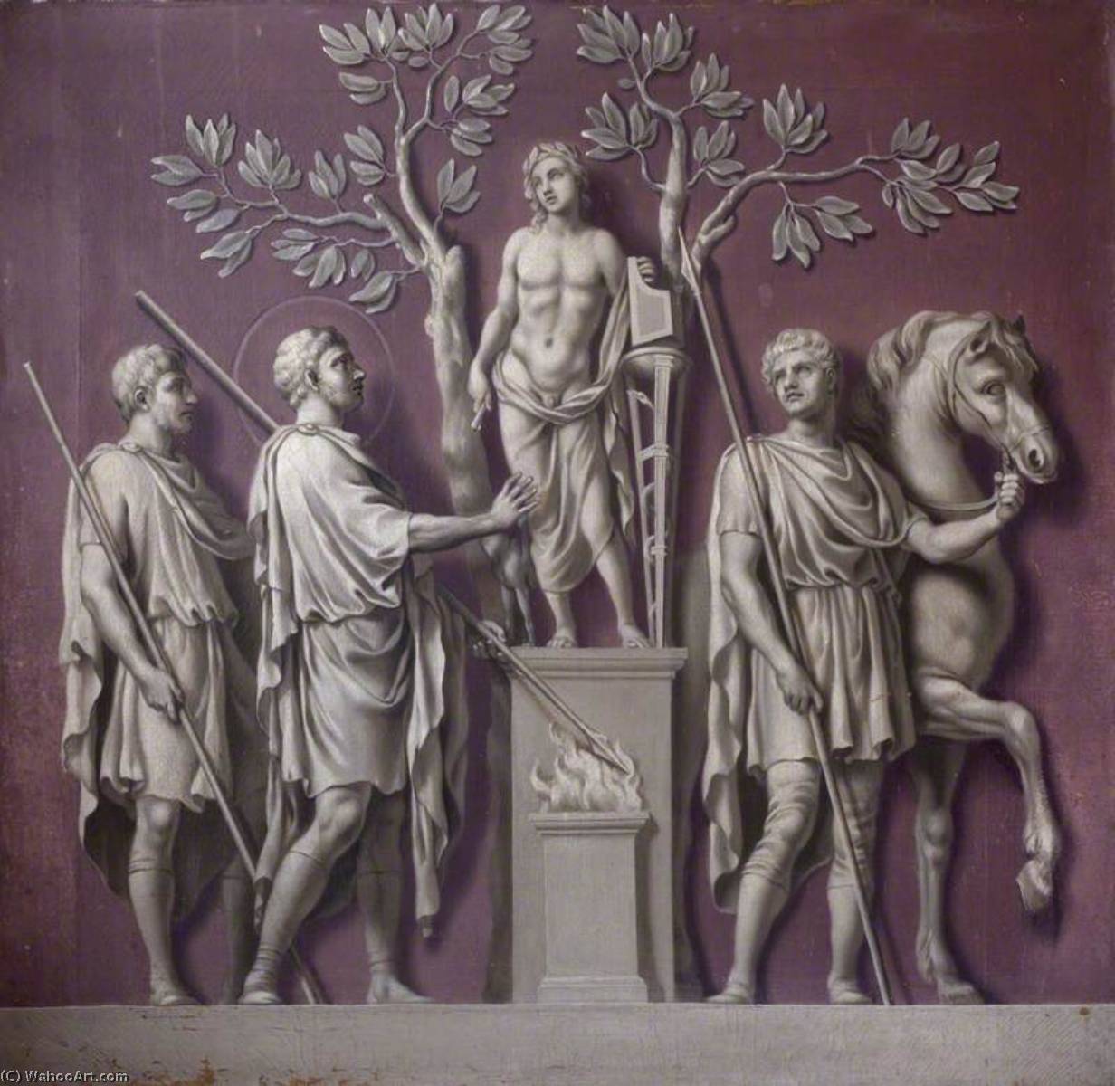 Order Art Reproductions Sacrifice to Apollo (from the Arch of Constantine) by Francis Hayman (1708-1776, United Kingdom) | ArtsDot.com