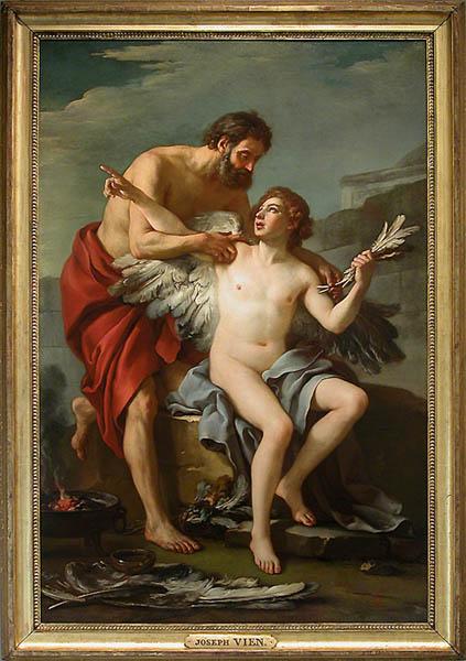 Ordinare Riproduzioni D'arte Dédale allegato les ailes d`Icare di Joseph Marie Vien (1716-1809) | ArtsDot.com
