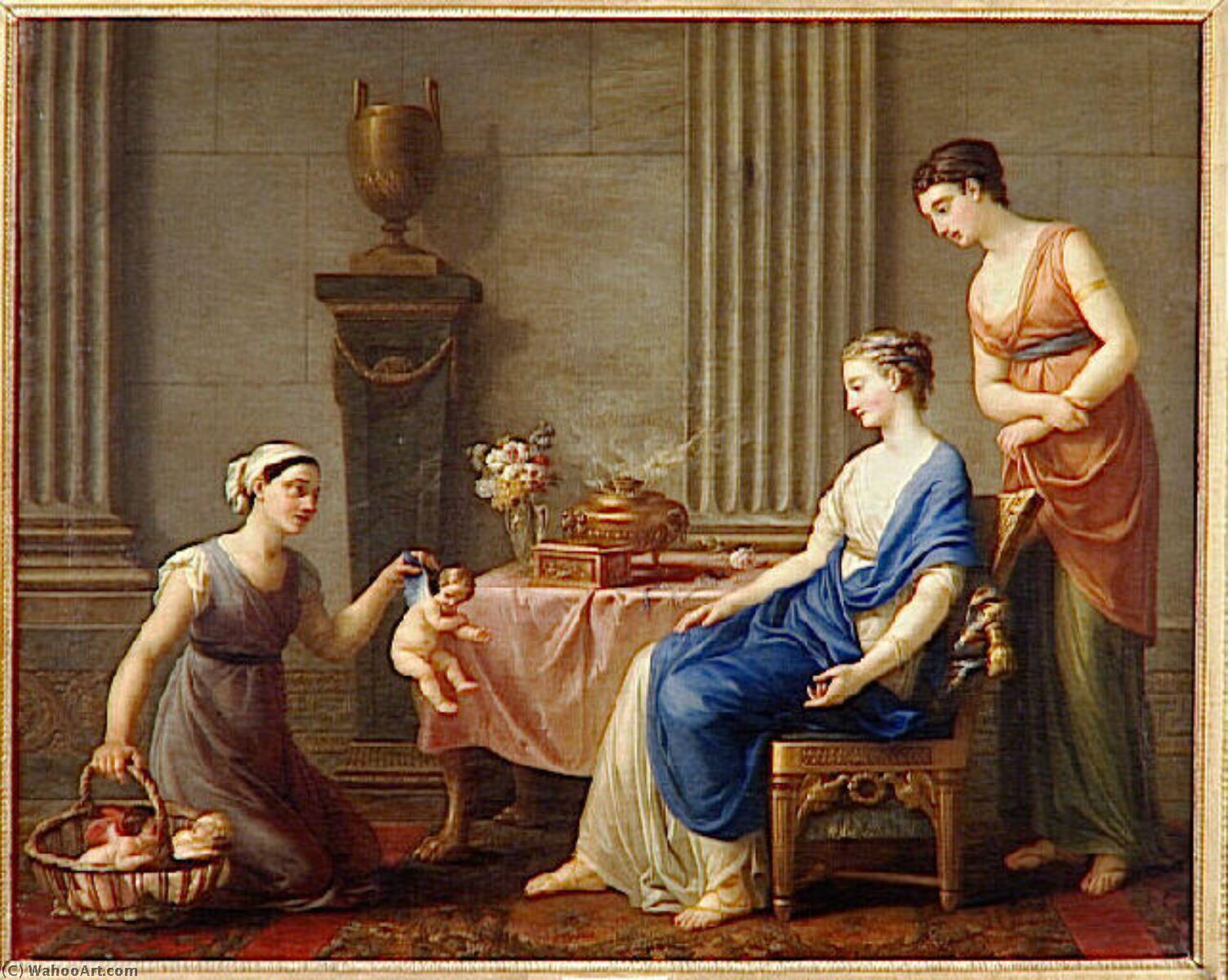 Order Oil Painting Replica La Marchande d`Amours by Joseph Marie Vien (1716-1809) | ArtsDot.com