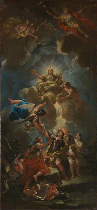 Order Oil Painting Replica Allegory of Divine Wisdom, 1680 by Luca Giordano (1634-1705, Italy) | ArtsDot.com