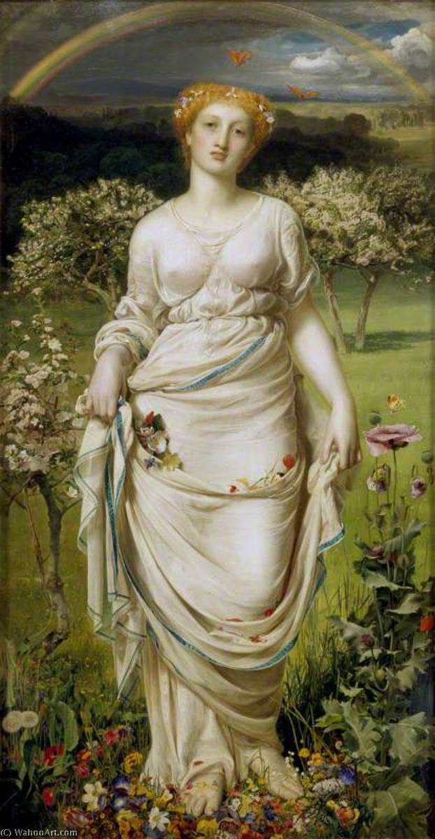Order Oil Painting Replica Gentle Spring, 1865 by Anthony Frederick Augustus Sandys (1829-1904, United Kingdom) | ArtsDot.com
