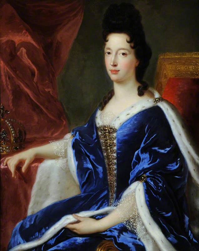 Order Paintings Reproductions Queen Mary of Modena, Princess Maria Beatrice d`Este (1658–1718), 1698 by Jean François De Troy (1645-1730, France) | ArtsDot.com