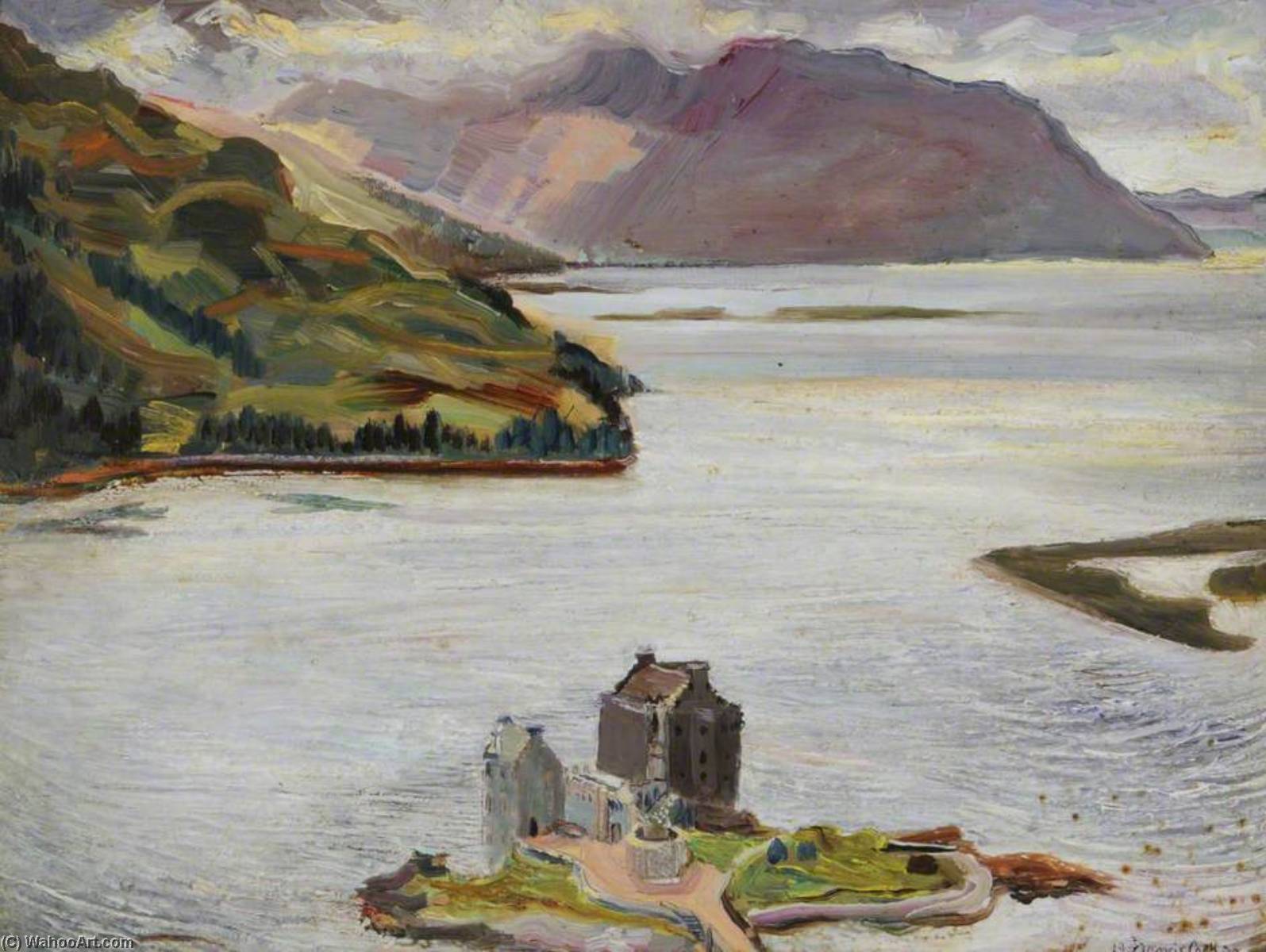 Buy Museum Art Reproductions Eilean Donan Castle, near Dornie Ferry, Loch Duich, Scotland, 1937 by Francis Ferdinand Maurice Cook (Inspired By) (1907-1978) | ArtsDot.com