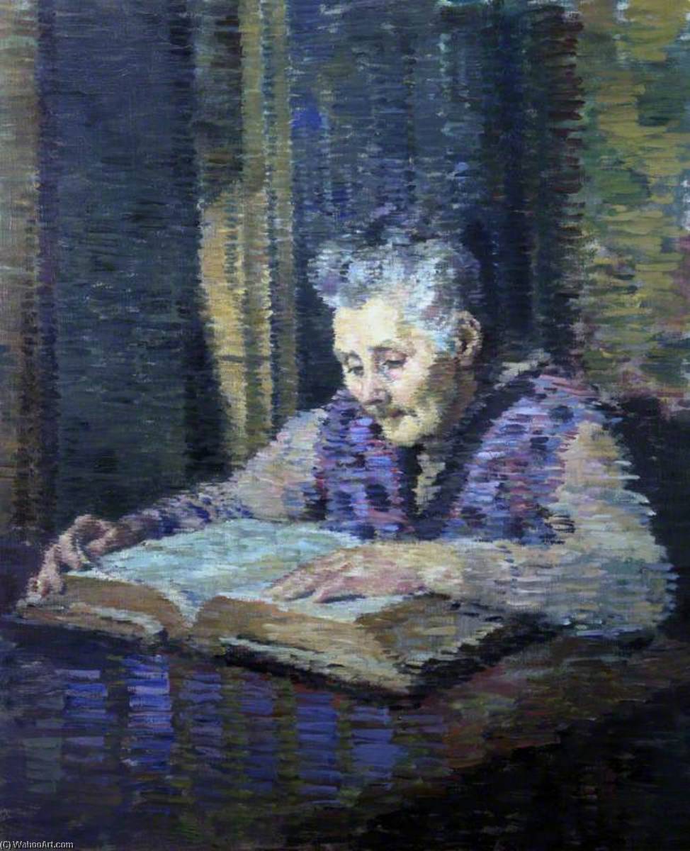 Order Artwork Replica The Artist`s Mother Reading the Bible, 1938 by Evan Walters (1892-1951) | ArtsDot.com