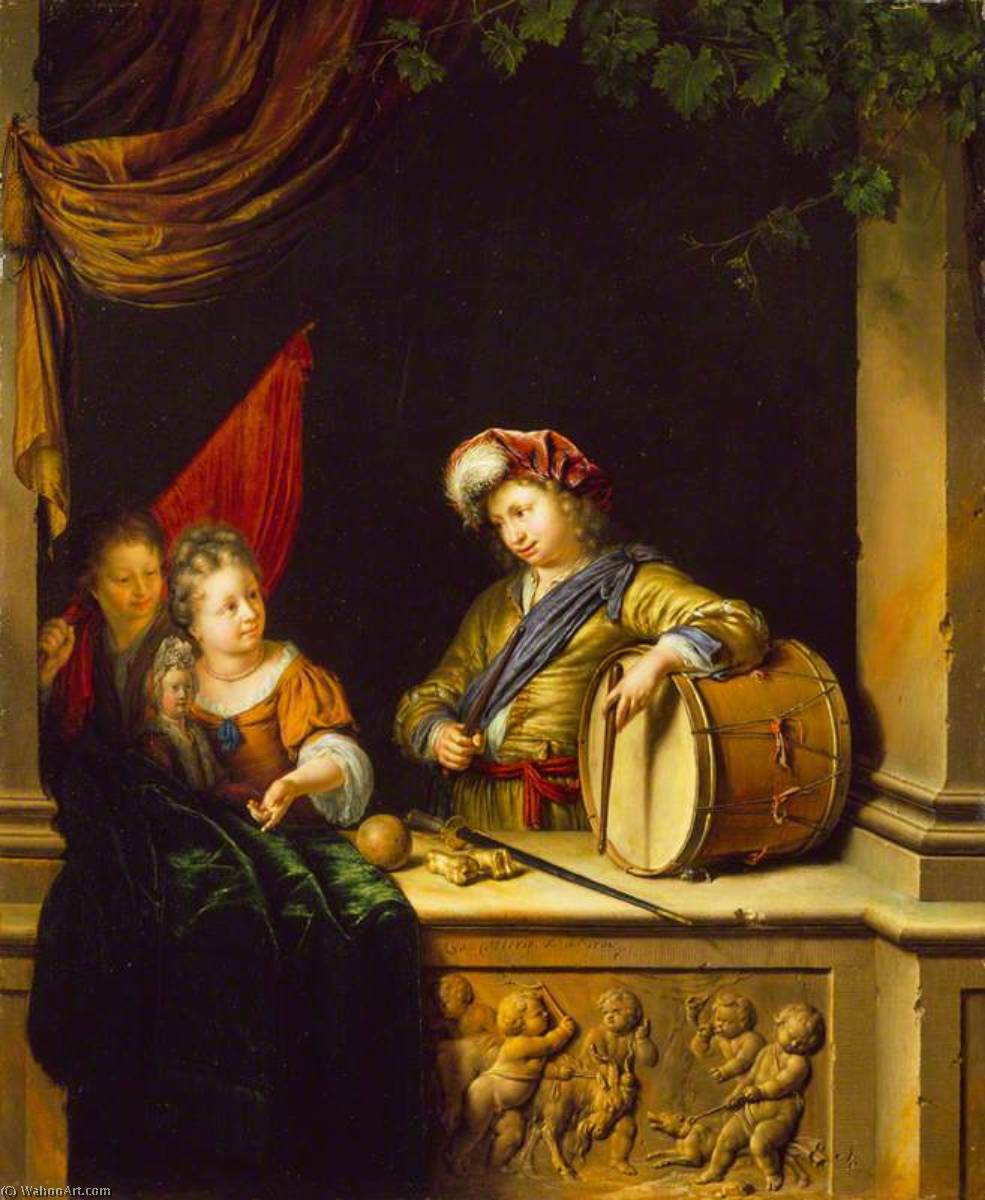 Order Oil Painting Replica Children`s Games, 1702 by Willem Van Mieris (1662-1747, Netherlands) | ArtsDot.com