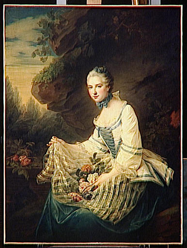 Order Oil Painting Replica LOUISE ELISABETH DE MAILLE KARMAN by François Hubert Drouais (1727-1775, France) | ArtsDot.com