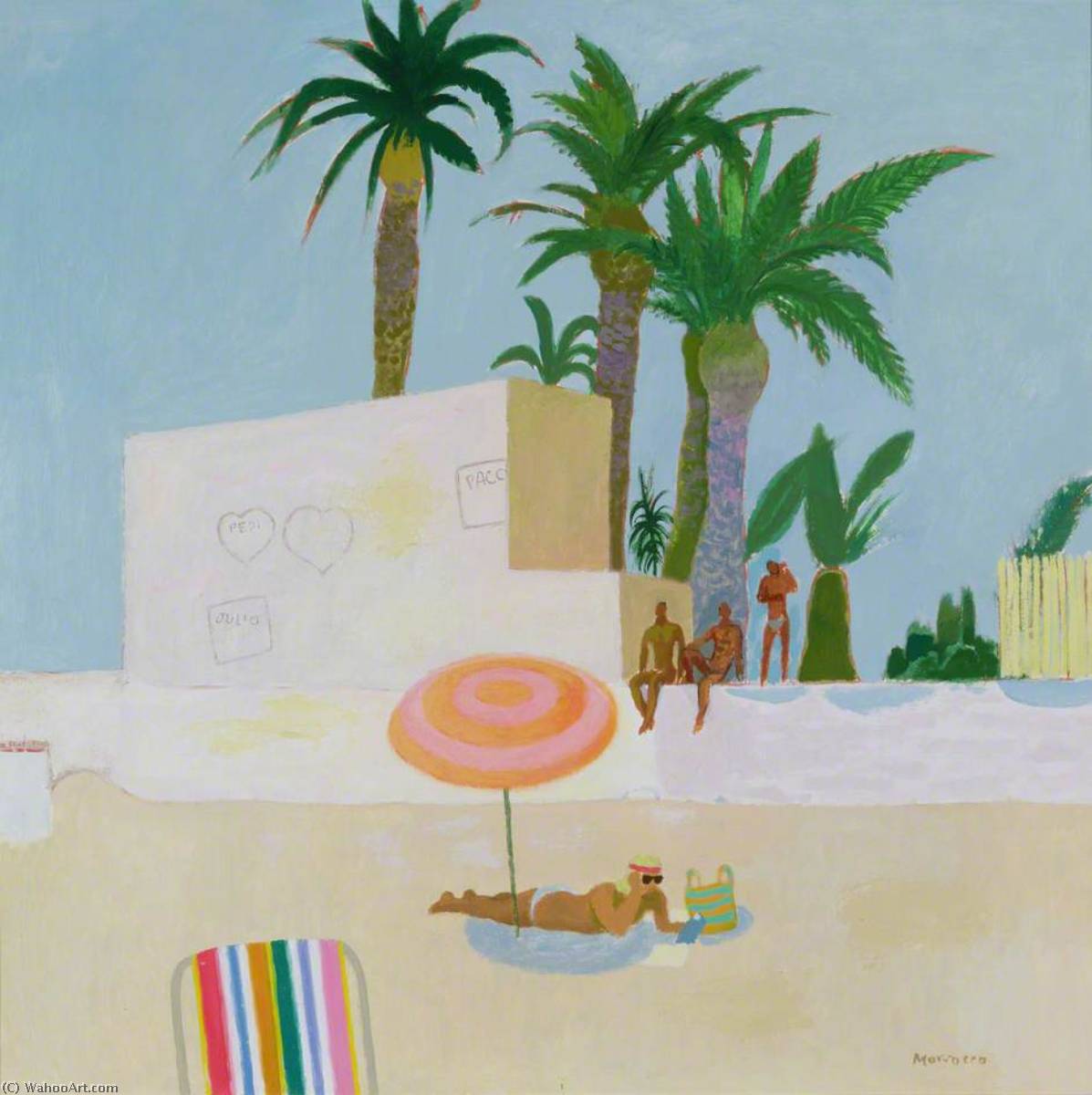 Ordinare Riproduzioni D'arte Amore sulla Costa del Sol di Alberto Morrocco (Ispirato da) (1917-1998) | ArtsDot.com