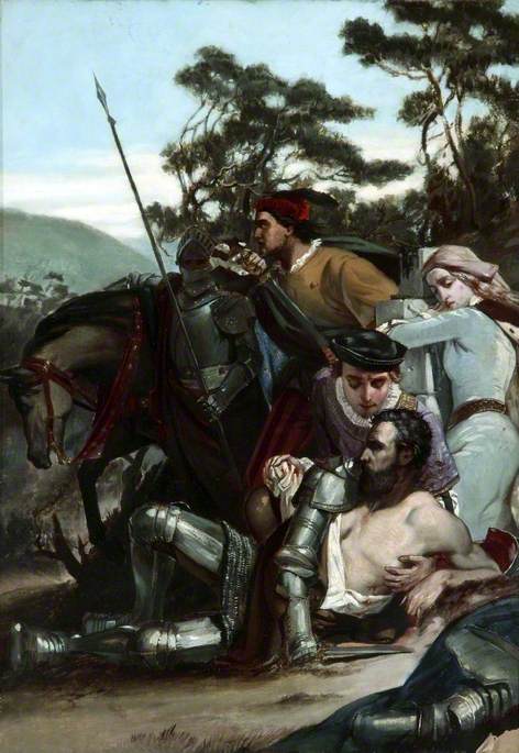 Order Oil Painting Replica The Death of Marmion, 1842 by Edward Armitage (1817-1896) | ArtsDot.com