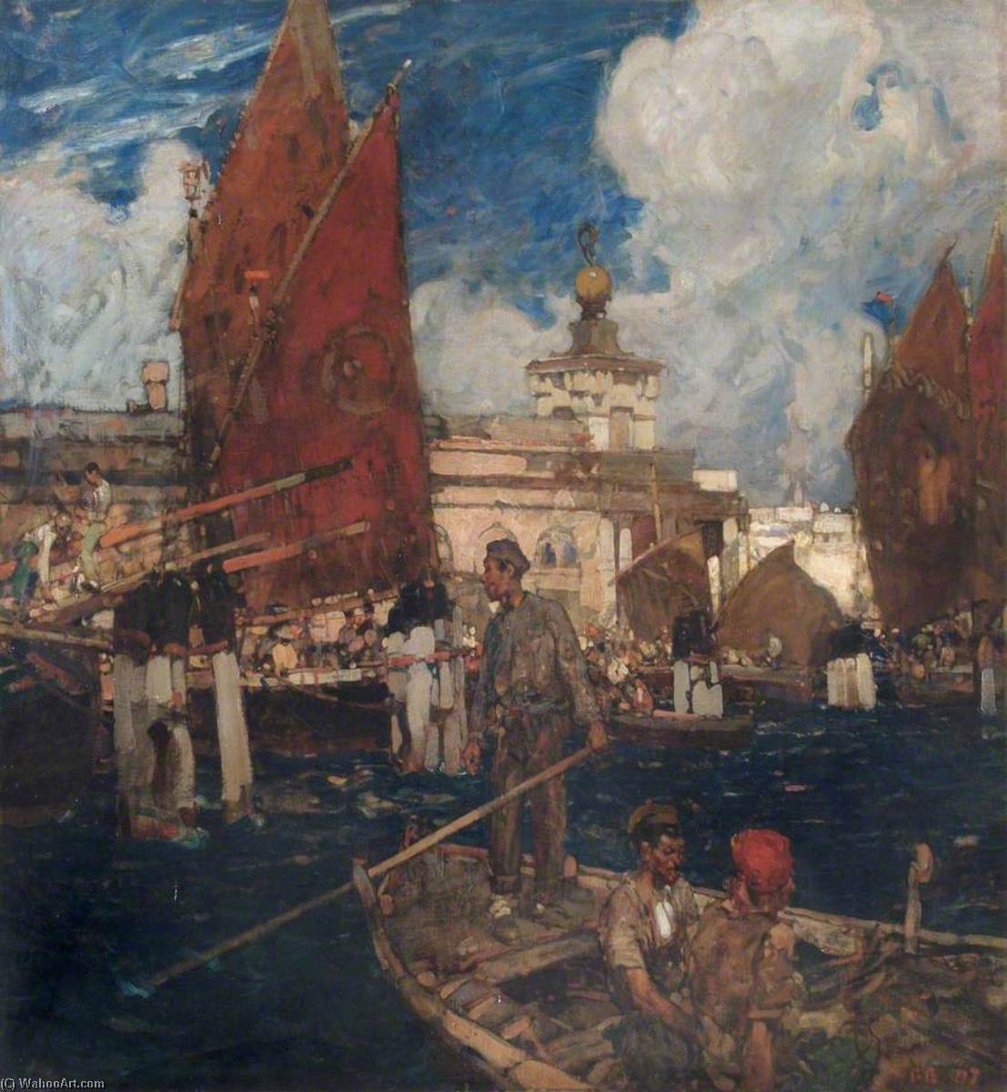 La Dogana, Venezia, 1897 di Frank William Brangwyn Frank William Brangwyn | ArtsDot.com