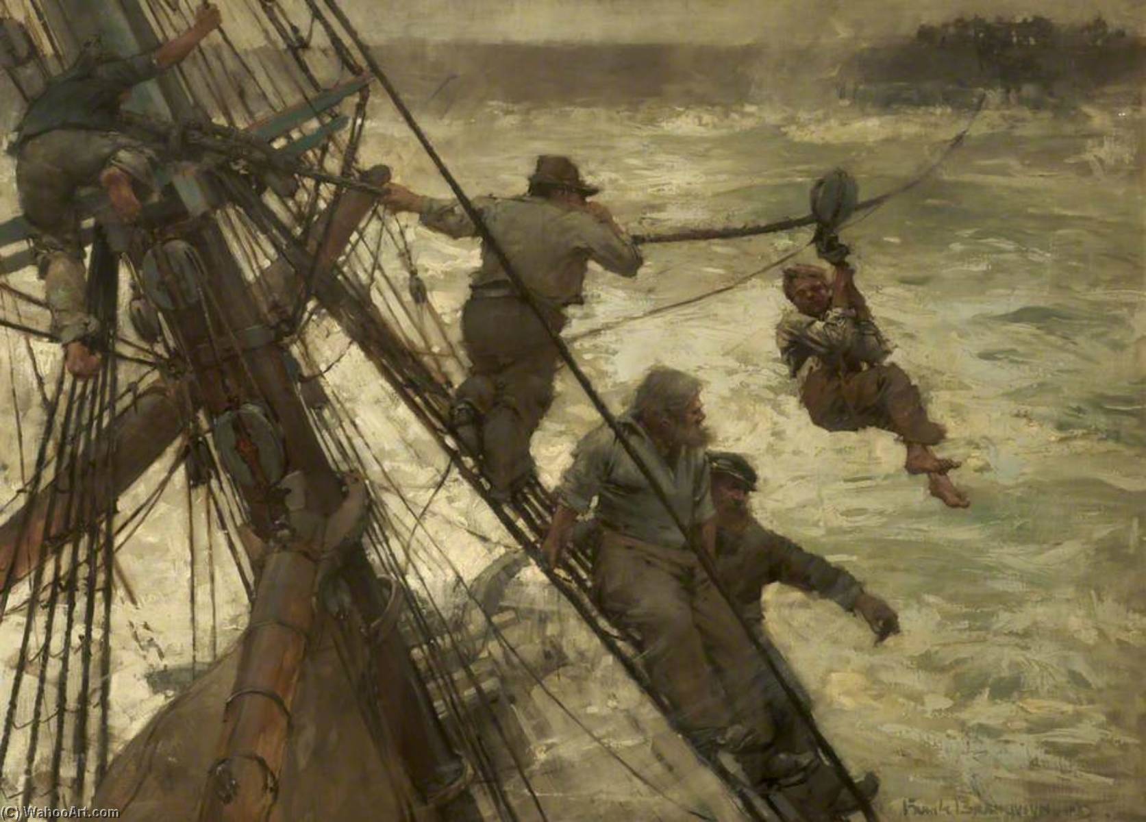 The Rescue, 1887 by Frank William Brangwyn Frank William Brangwyn | ArtsDot.com