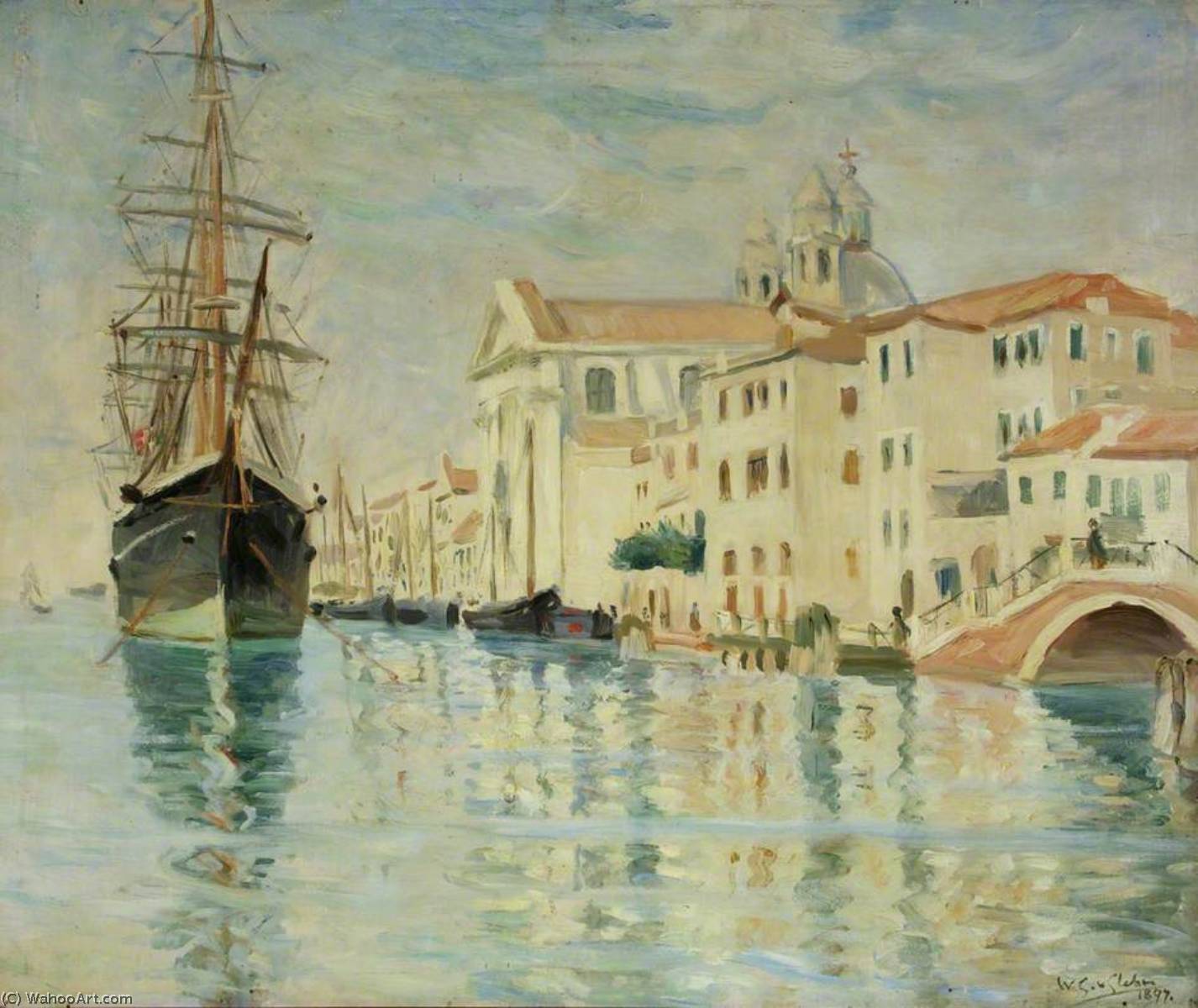 Order Art Reproductions The Grand Canal, Venice, 1879 by Wilfrid Gabriel De Glehn (1870-1951) | ArtsDot.com