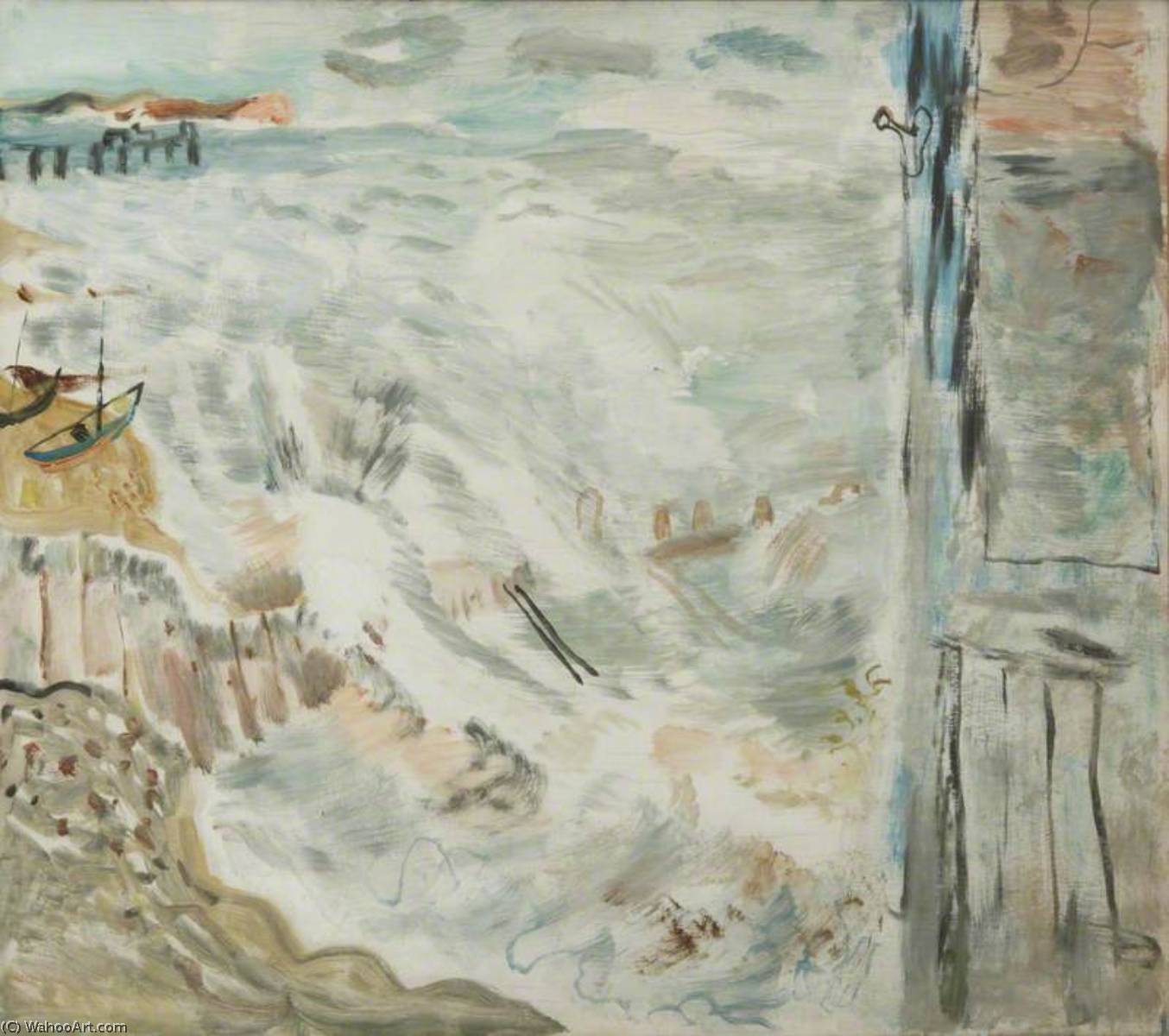 Buy Museum Art Reproductions Rough Sea, 1931 by David Jones (Inspired By) (1895-1974) | ArtsDot.com