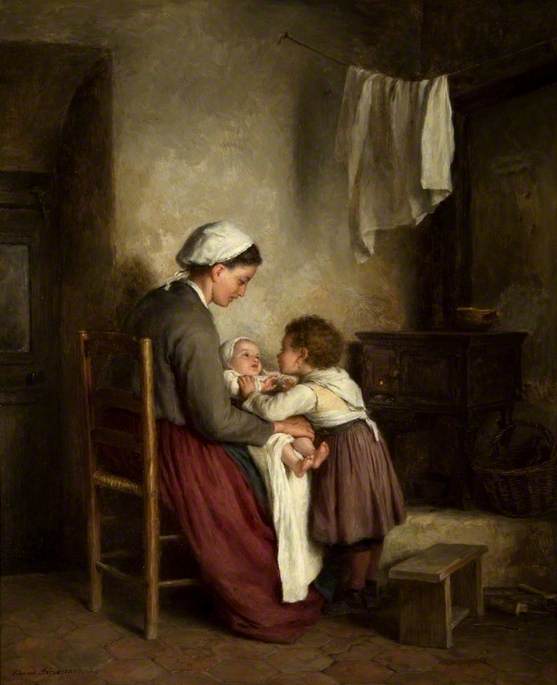 Order Oil Painting Replica Mother and Children, 1877 by Edouard Frère | ArtsDot.com