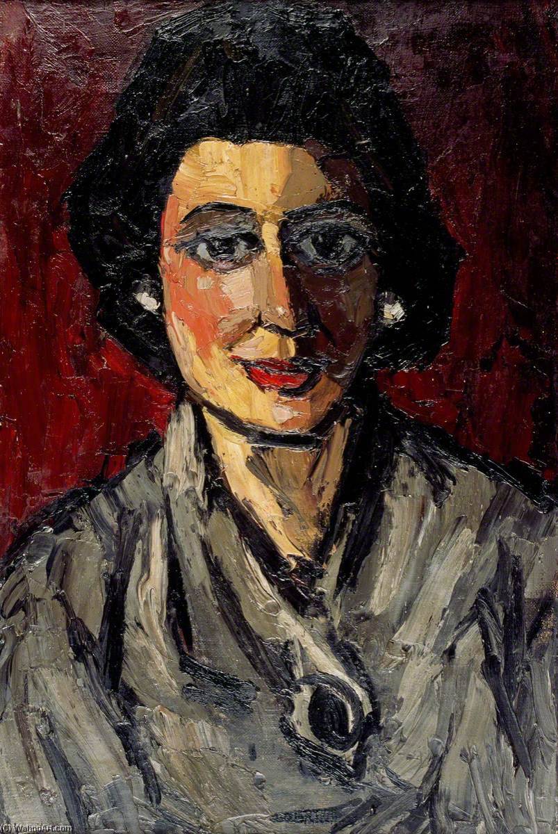 Young Woman Looking Forward, 1950 by John Kyffin Williams (1918-2006, United Kingdom) John Kyffin Williams | ArtsDot.com