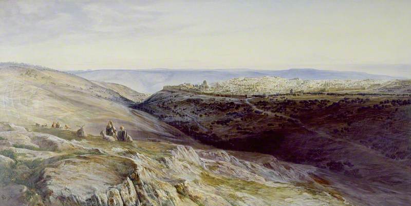 Buy Museum Art Reproductions Jerusalem, 1865 by Edward Lear (1812-1888, United Kingdom) | ArtsDot.com