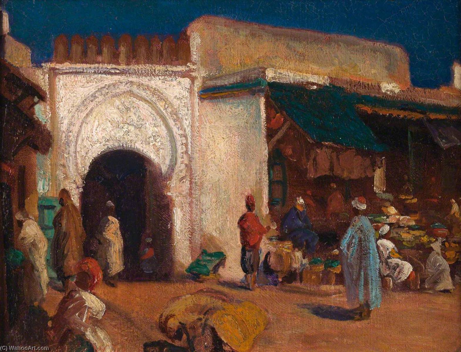 Order Oil Painting Replica Tangiers, 1914 by Christopher Williams (1873-1934, United States) | ArtsDot.com