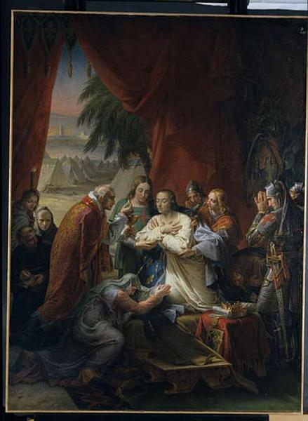 Order Paintings Reproductions SAINT LOUIS RECEVANT LE VIATIQUE.1270 by Charles Meynier (1768-1832) | ArtsDot.com