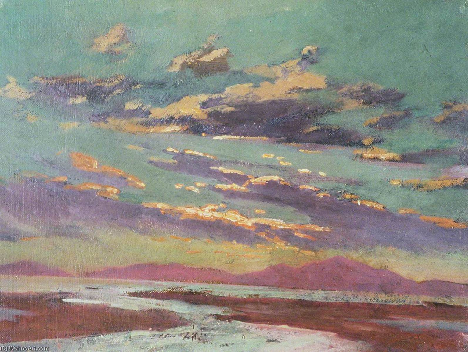 顺序 藝術再現 Sunset from Barmouth 。, 1913 通过 Christopher Williams (1873-1934, United States) | ArtsDot.com