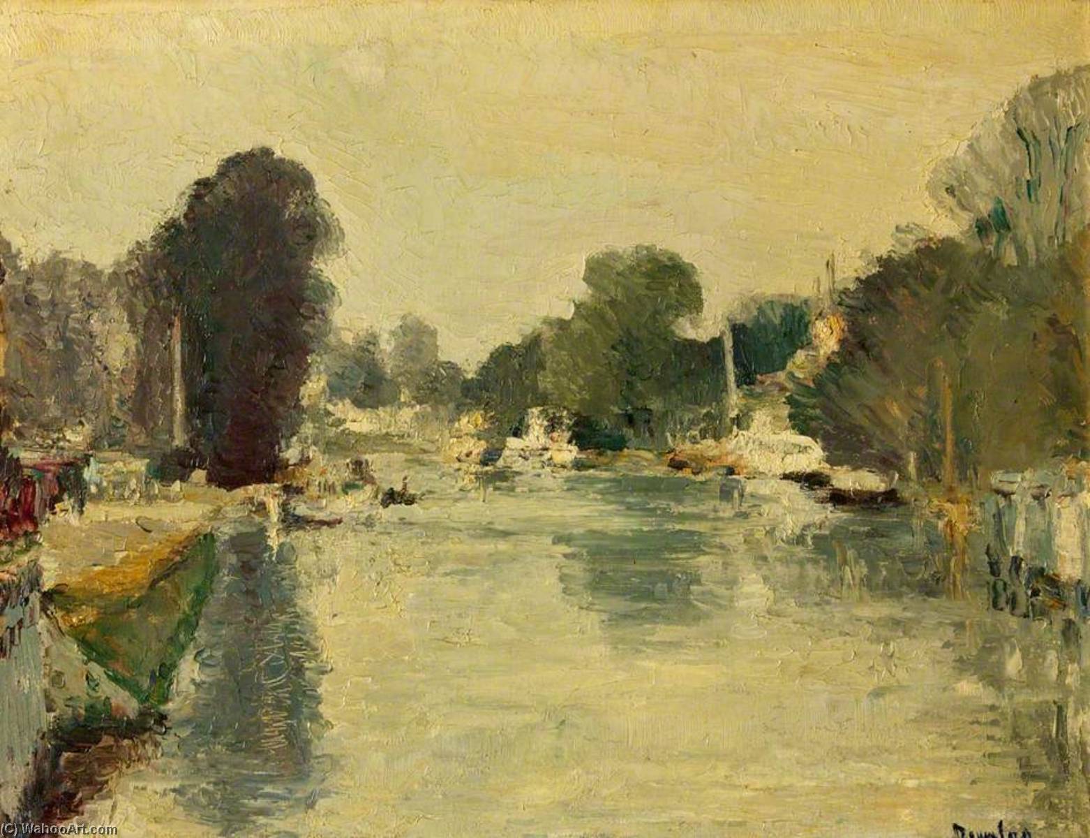 Order Oil Painting Replica River Thames Looking towards Hampton by Ronald Ossory Dunlop (Inspired By) (1894-1973, Ireland) | ArtsDot.com