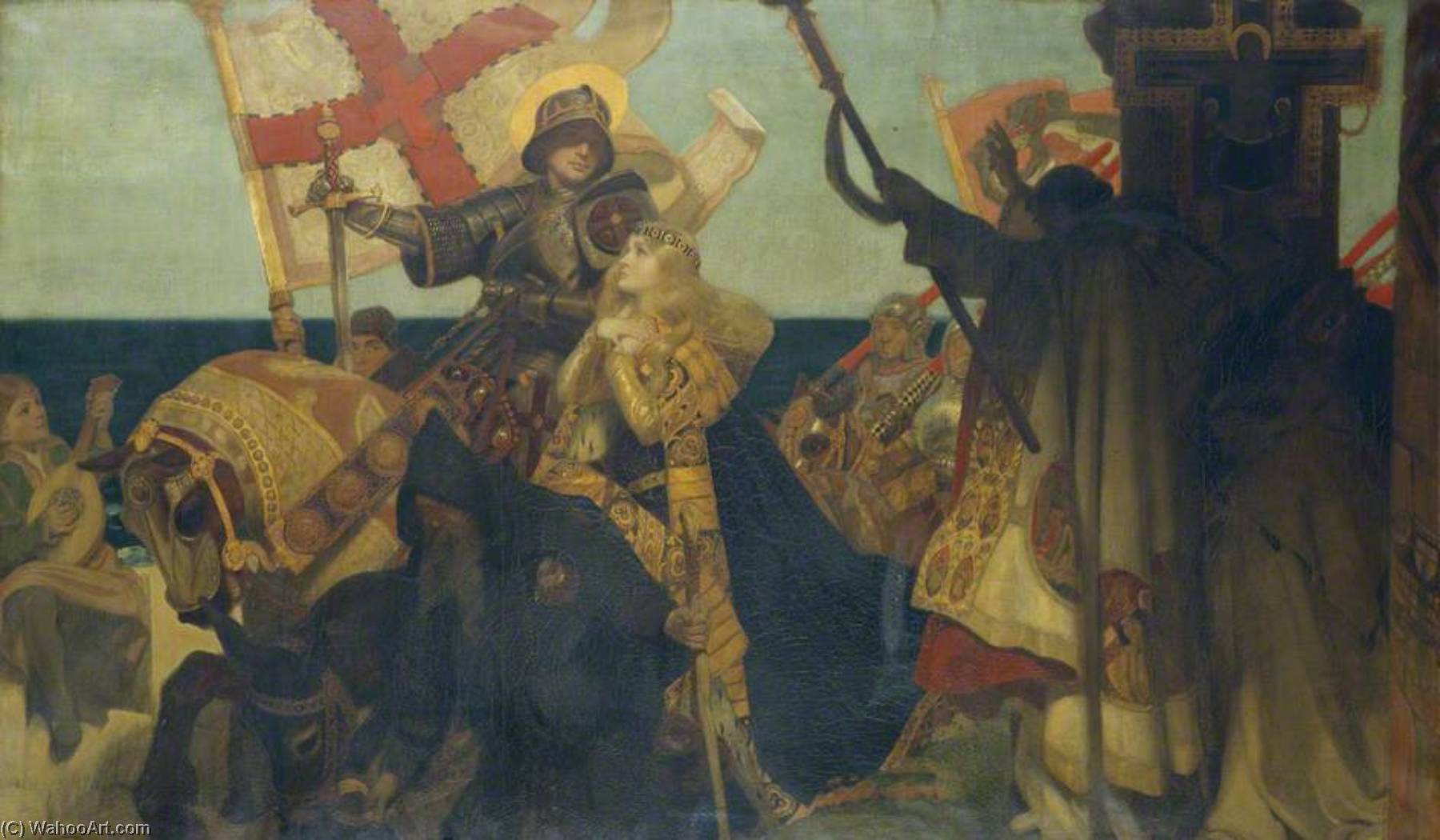 Order Oil Painting Replica The Quest of Saint George by Frank O Salisbury (Inspired By) (1874-1962, United Kingdom) | ArtsDot.com