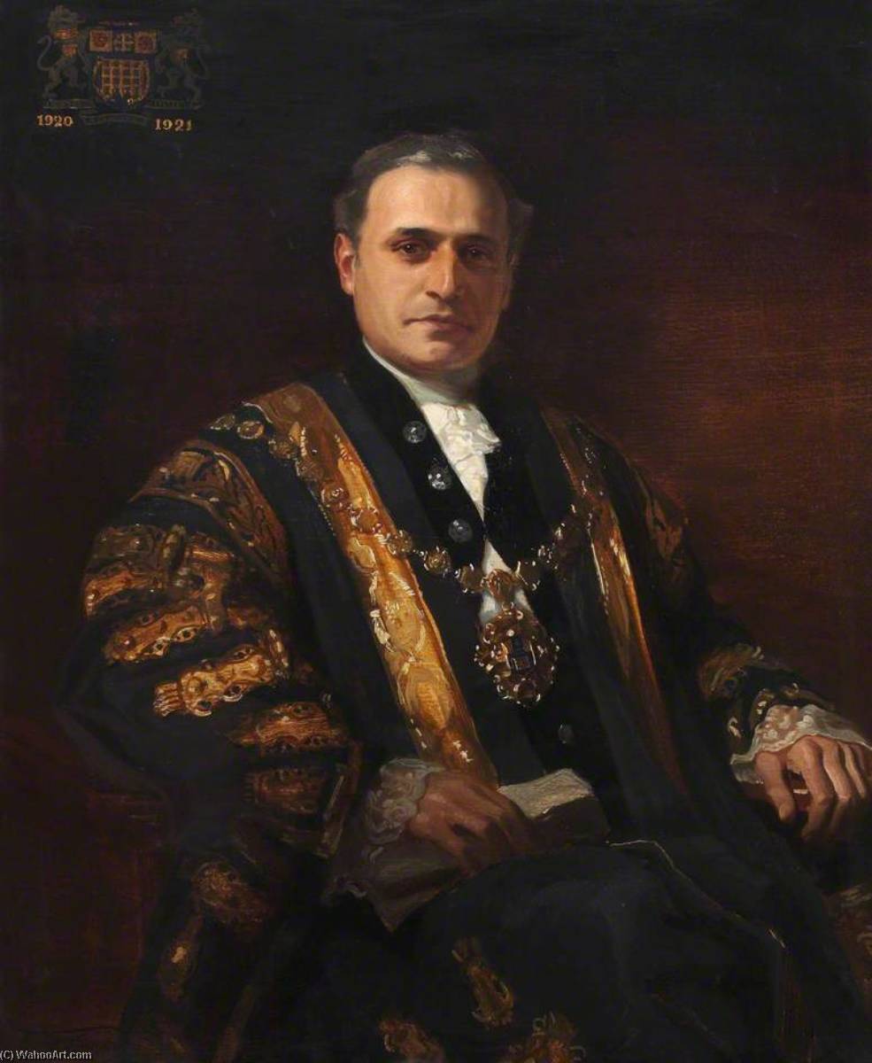 Buy Museum Art Reproductions Councillor Samuel Gluckstein, Mayor of Westminster (1920–1921), 1921 by Frank O Salisbury (Inspired By) (1874-1962, United Kingdom) | ArtsDot.com