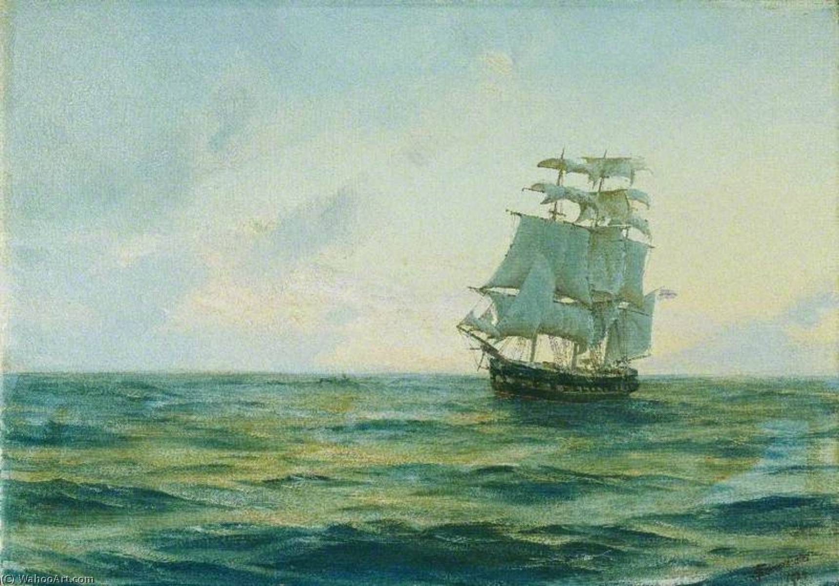 Order Paintings Reproductions HMS `Clio`, 1923 by Thomas Jacques Somerscales (1842-1927) | ArtsDot.com