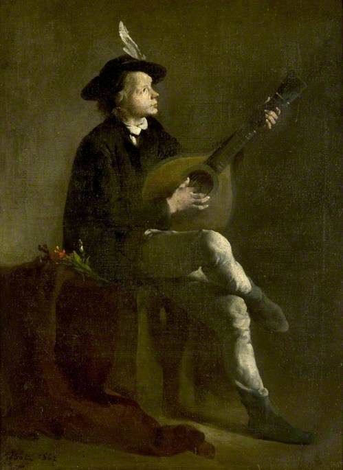 Buy Museum Art Reproductions The Musician, 1862 by Théodule Augustin Ribot | ArtsDot.com