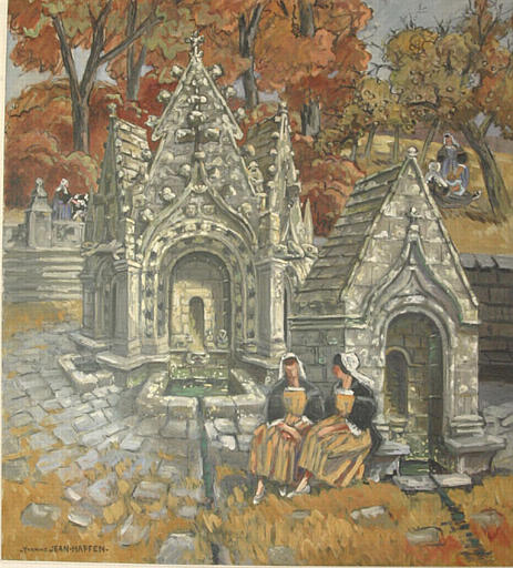 Ordinare Riproduzioni Di Quadri Fontaine St Nicodème di Yvonne Jean Haffen (Ispirato da) (1895-1993) | ArtsDot.com