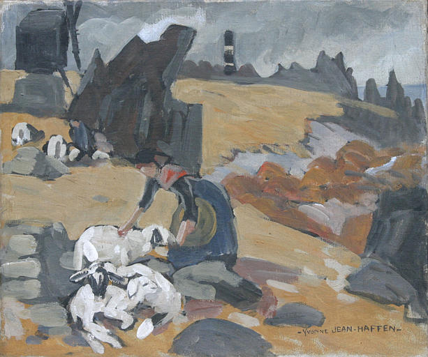 順序 「アート再現 Bergère à Ouessant バイ Yvonne Jean Haffen (に触発された) (1895-1993) | ArtsDot.com