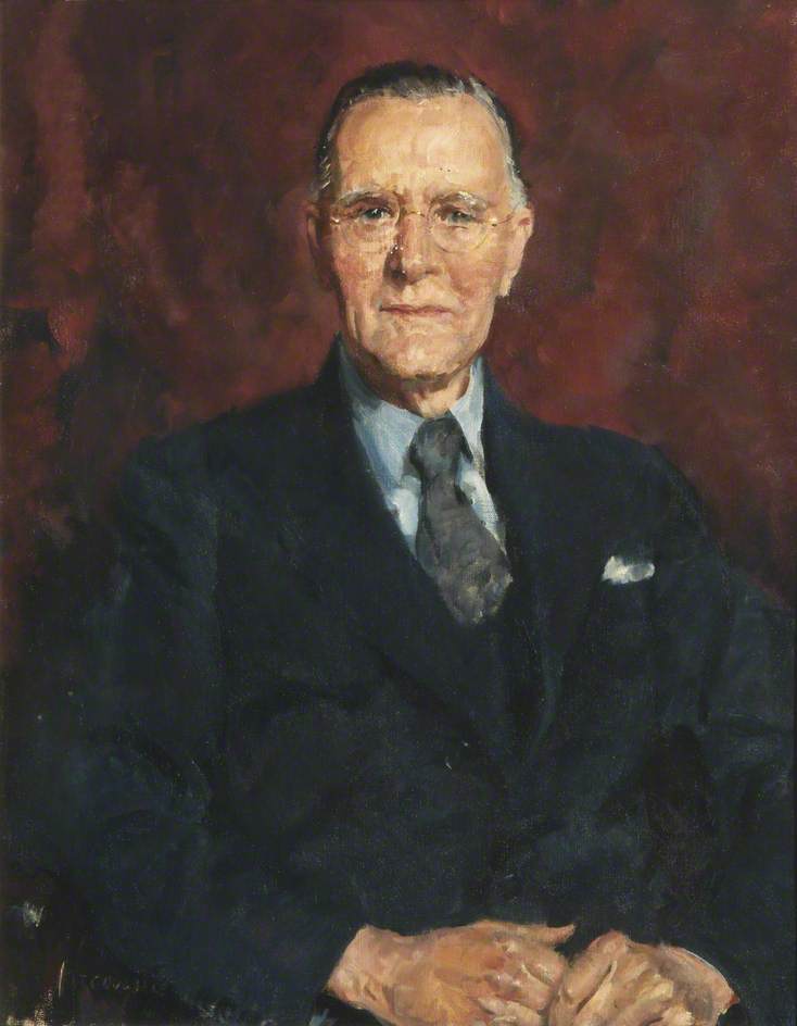 Order Oil Painting Replica William Henry Ansell (1873–1959), CBE, PRIBA, 1943 by Thomas Cantrell Dugdale (1880-1952, United Kingdom) | ArtsDot.com