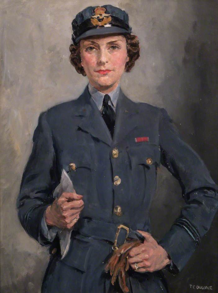 Buy Museum Art Reproductions Flight Officer Felicity Hanbury (1913–2002), 1943 by Thomas Cantrell Dugdale (1880-1952, United Kingdom) | ArtsDot.com